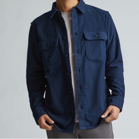 NWT Everlane Blue Uniform Heavyweight Shacket M - Picture 1 of 9